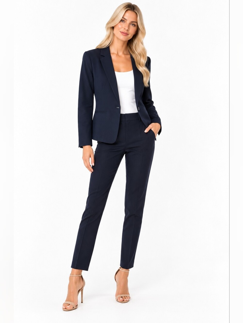 H&M Size 4 Women's Navy Tailored Blazer